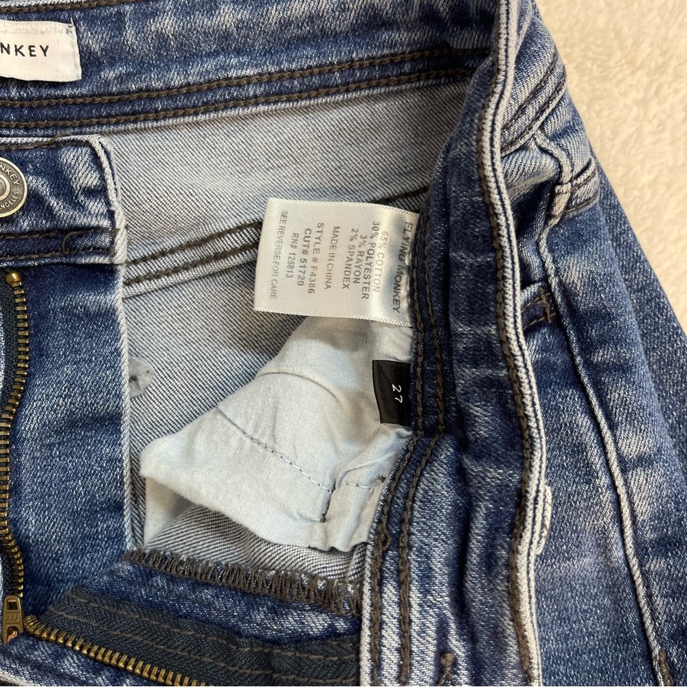 Flying Monkey High Rise Stretch Skinny Jeans Women’s 27 Indigo - Picture 6 of 7
